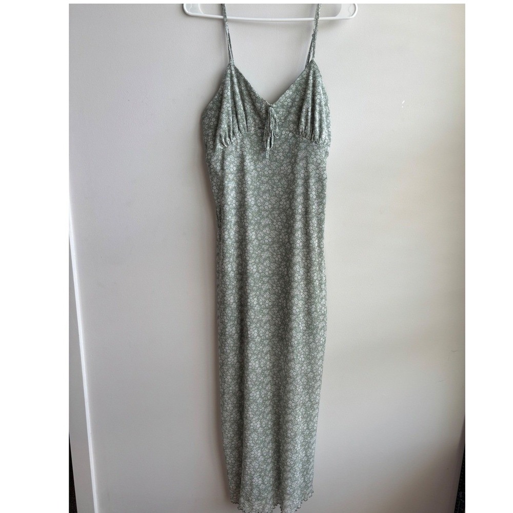 Ultra Flirt Sage Floral Midi Dress Women XL